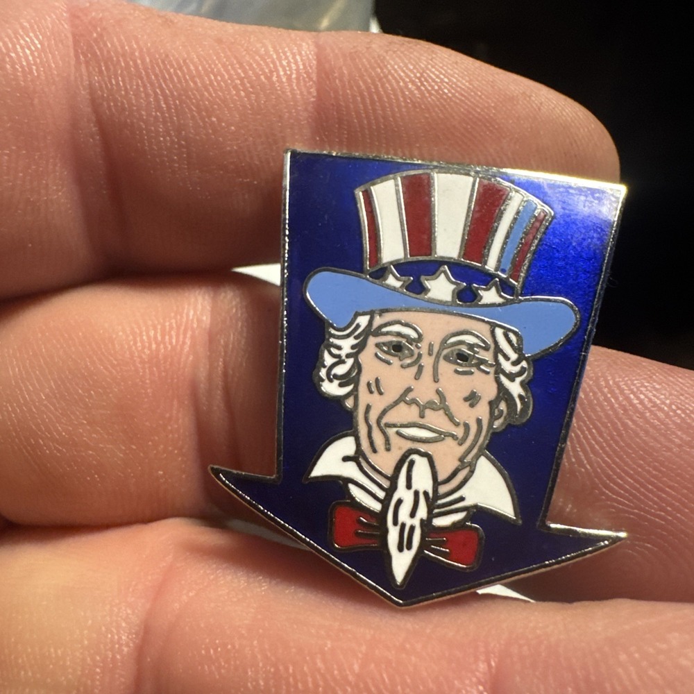 Vintage Usa 250years Uncle Sam Hat Coat Lapel PIN Charm - Picture 2 of 7